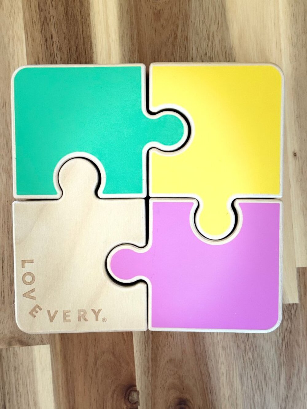 Lovevery Wooden Interlocking Puzzle – Montessori Learning Toy
